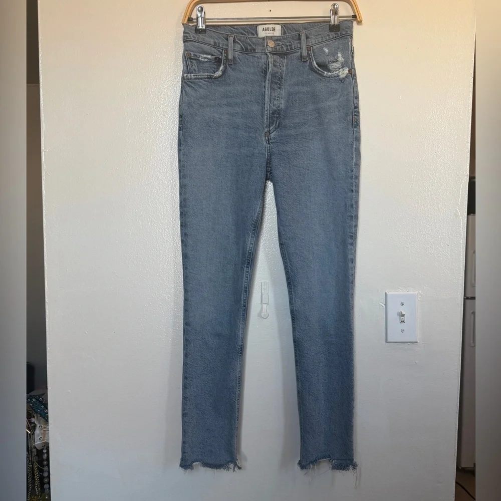 Agolde Light Blue Ankle Jeans - Picture 2 of 12